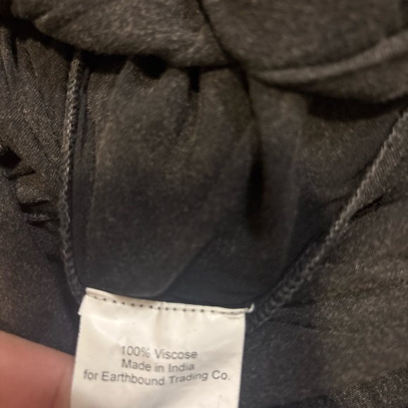 EARTHBOUND distressed black charcoal Maxi Skirt with Ruffles Small - Picture 5 of 5